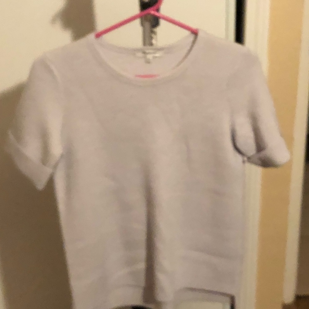 Madewell short sleeve cream sweater
